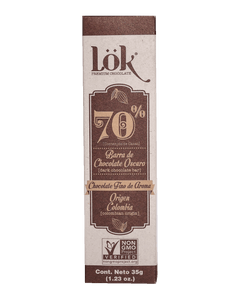 LOK BARRA DE CHOCOLATE 70% CACAO 35gr